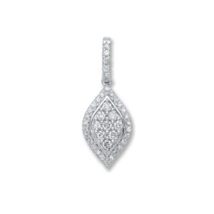 18ct White Gold Fancy Diamond Pendant