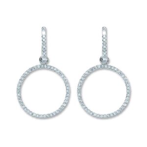 18ct White Gold Diamond Drop Earrings
