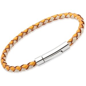 Antique Gold/Pearl Leather Bracelet
