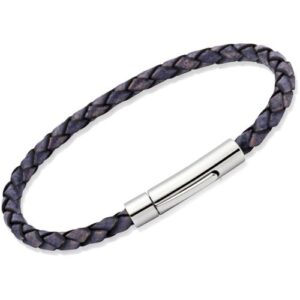 Antique Purple Leather Bracelet
