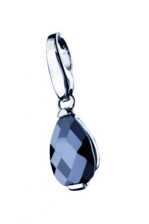Black CZ Teardrop