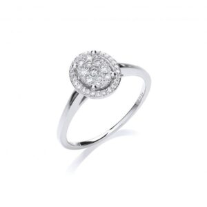 18ct white gold diamond dress ring