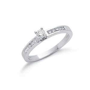 9ct white gold diamond dress ring