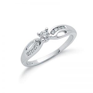 9ct white gold diamond dress ring