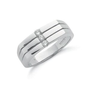 9ct white gold diamond dress ring
