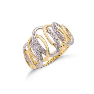 9ct gold fancy diamond dress ring