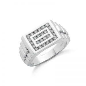 9ct white gold diamond dress ring