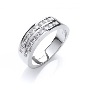 18ct white gold fancy diamond ring