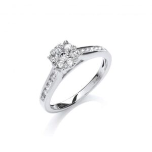 18ct white gold diamond dress ring