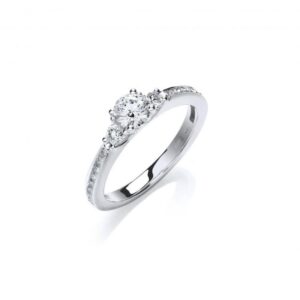 18ct white gold diamond dress ring
