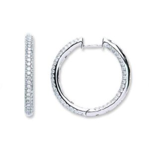 Diamond Hoop Earrings