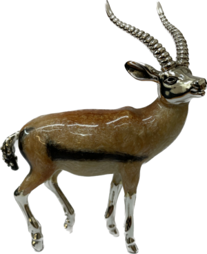 Sterling Silver Enamel Gazelle By Saturno