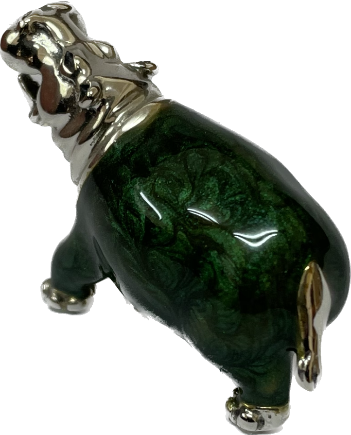 Saturno Sterling Silver Enamel Hippo - Image 2