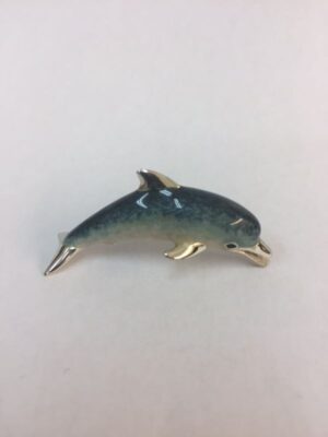Sterling Silver Enamel Dolphin By Saturno