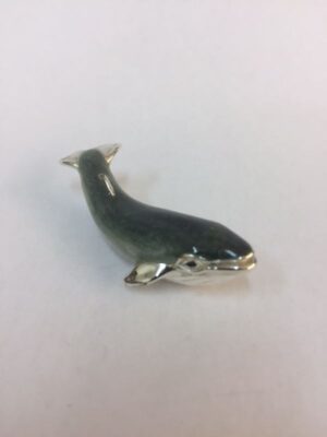 Sterling Silver Enamel Whale By Saturno