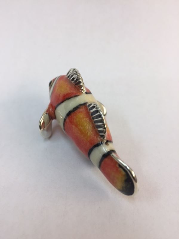 Sterling Silver Enamel Clownfish by Saturno