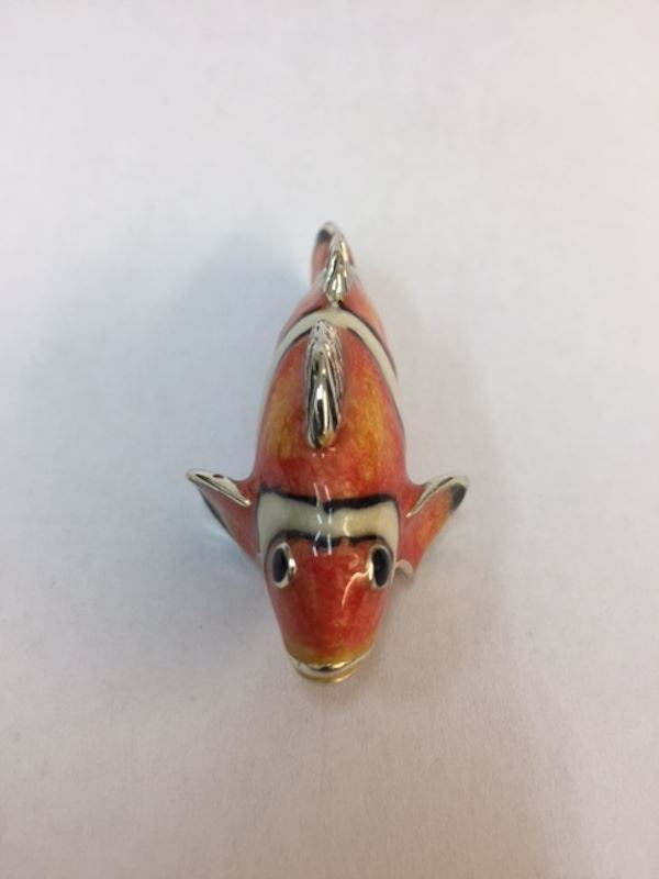 Sterling Silver Enamel Clownfish by Saturno