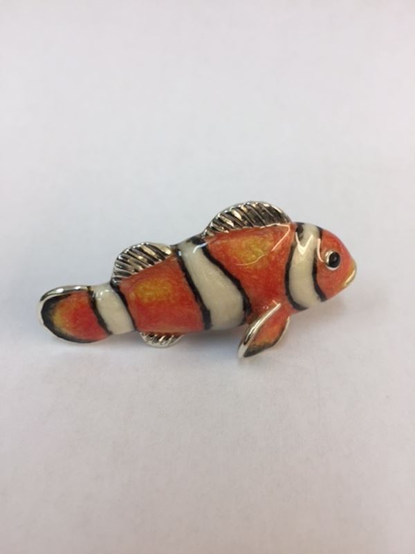 Sterling Silver Enamel Clownfish by Saturno