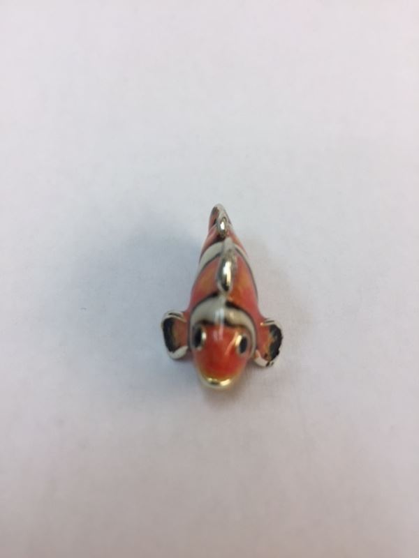 Sterling Silver Enamel Clownfish by Saturno