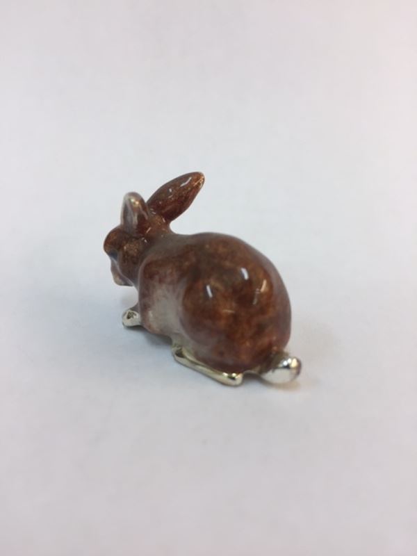 Sterling Silver Enamel Rabbit By Sorini Argenti - Image 4