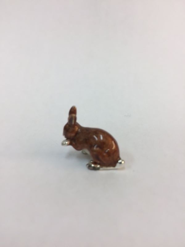 Sterling Silver Enamel Rabbit By Sorini Argenti - Image 4