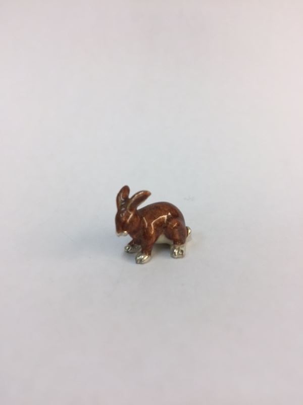 Sterling Silver Enamel Rabbit By Sorini Argenti - Image 3