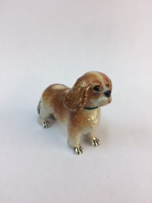 Sterling Silver Enamel Cavalier King Charles Spaniel By Saturno