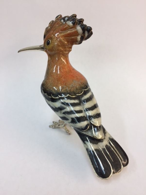 Sterling Silver Enamel Hoopoe By Sorini Argenti - Image 4