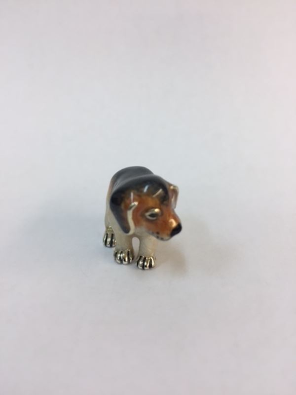 Sterling Silver Enamel Beagle By Saturno - Image 2