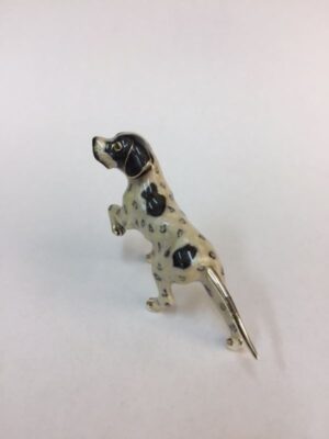Sterling Silver Enamel Pointer By Saturno