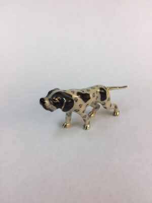 Sterling Silver Enamel Pointer By Saturno