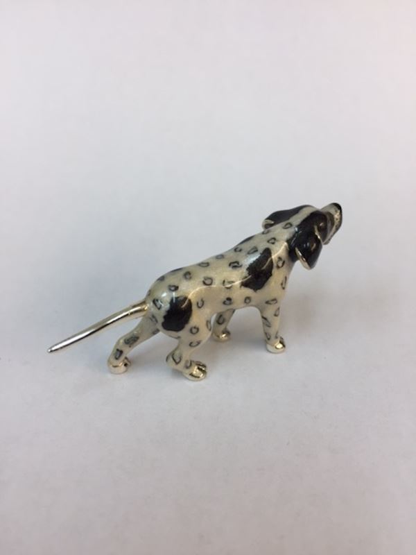 Sterling Silver Enamel Pointer By Saturno - Image 3