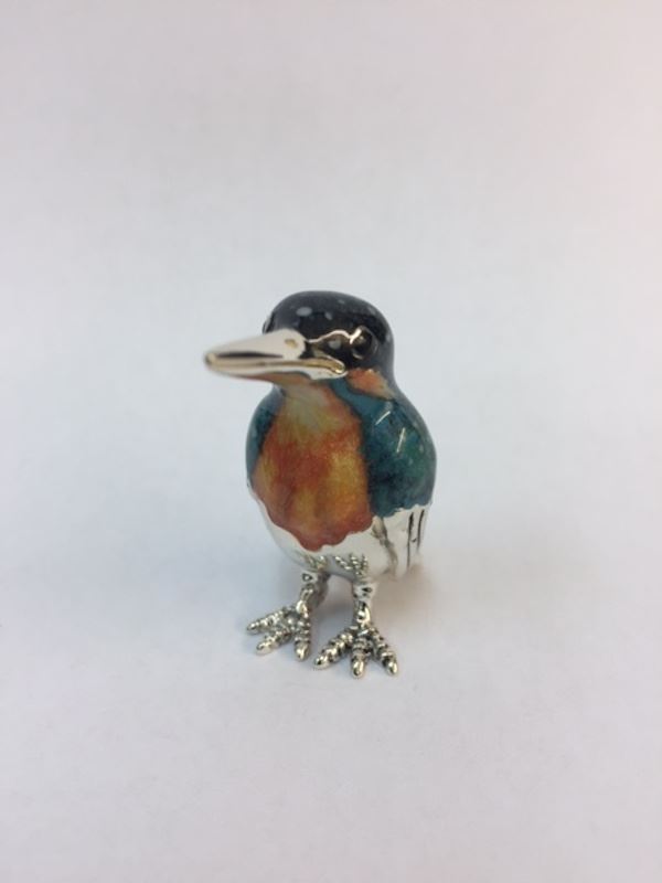 Sterling Silver Enamel Kingfisher by Saturno - Image 4