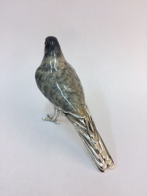 Sterling Silver Enamel Falcon by Saturno - Image 2