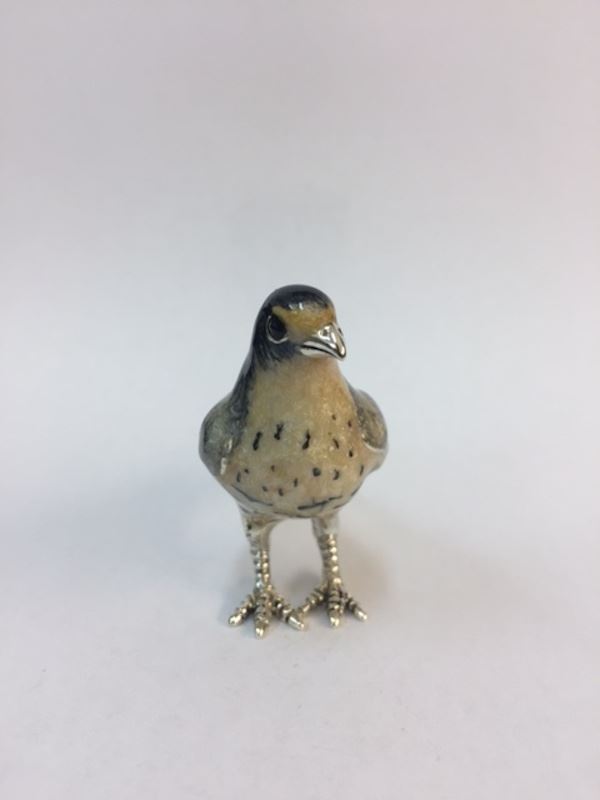 Sterling Silver Enamel Falcon by Saturno - Image 2