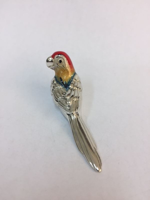 Sterling Silver Enamel Parrot By Saturno - Image 4