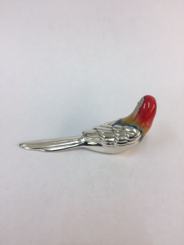 Sterling Silver Enamel Parrot By Saturno - Image 3