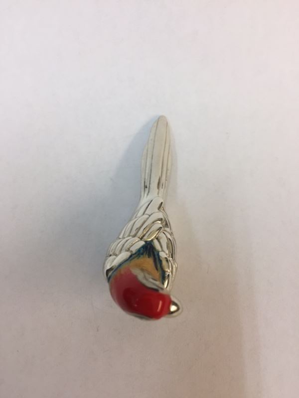 Sterling Silver Enamel Parrot By Saturno - Image 2