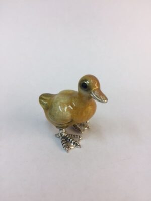 Sterling Silver Enamel Goose By Saturno