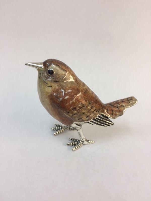 Sterling Silver Enamel Wren By Saturno