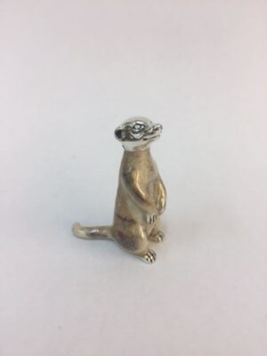 Sterling Silver Enamel Meerkat by Saturno