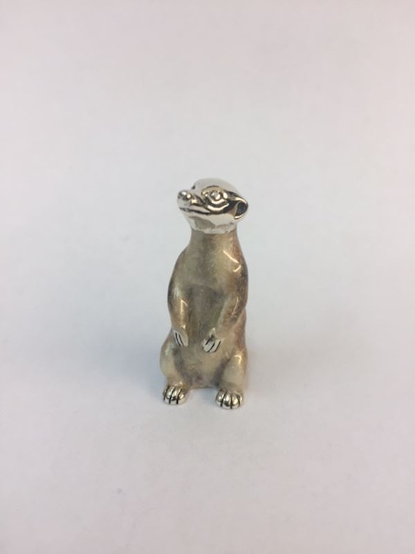 Sterling Silver Enamel Meerkat by Saturno