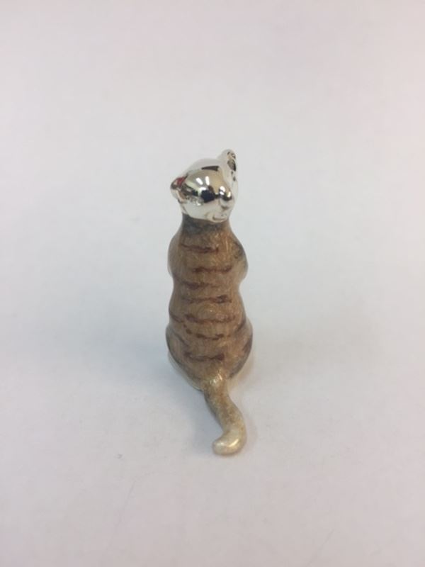 Sterling Silver Enamel Meerkat by Saturno