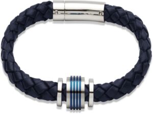 Men's Stainless Steel Leather Bracelet