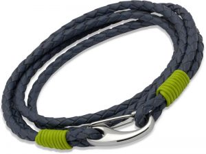 Men's Stainless Steel Leather Bracelet