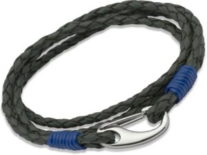 Men's Stainless Steel Leather Bracelet