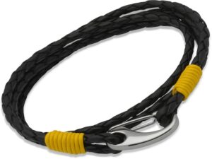Men's Stainless Steel Leather Bracelet