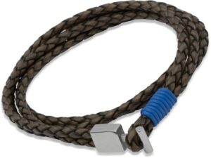 Men's Stainless Steel Leather Bracelet