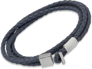Men's Stainless Steel Leather Bracelet