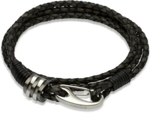 Men's Stainless Steel Leather Bracelet
